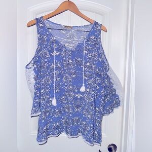 Cold Shoulder and lace blouse